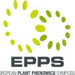 European Plant Phenomics symposium logo represented by two dotted circles, one light green and one dark green, which intersect.