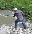 Water sampling in a stormwater canal
