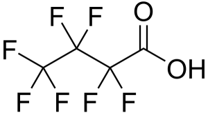 exemple de polluant perfluoré: acide heptafluorobutyrique